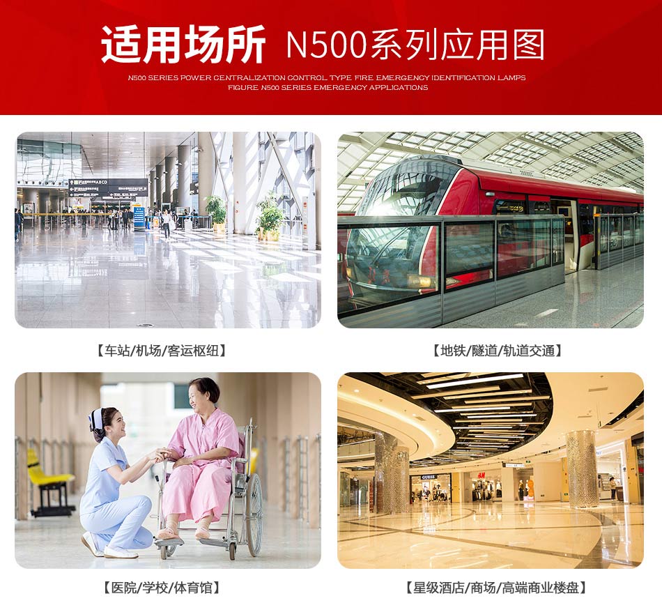 N500系列應急分散唆使燈利用場合