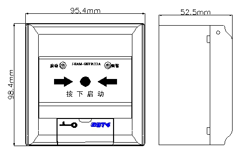 海灣J-SAM-GST9123A消火栓按鈕形狀表示圖
