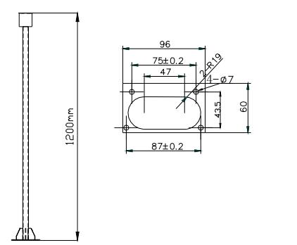 LZ1001 型立柱形狀表示圖